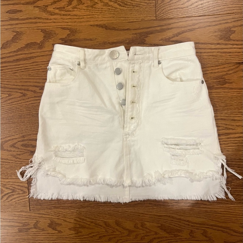 White Jeans Skirt